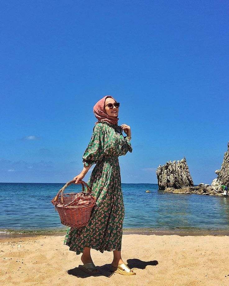 OOTD Hijab Pantai