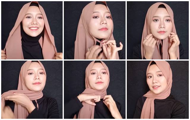 tutorial hijab pashmina