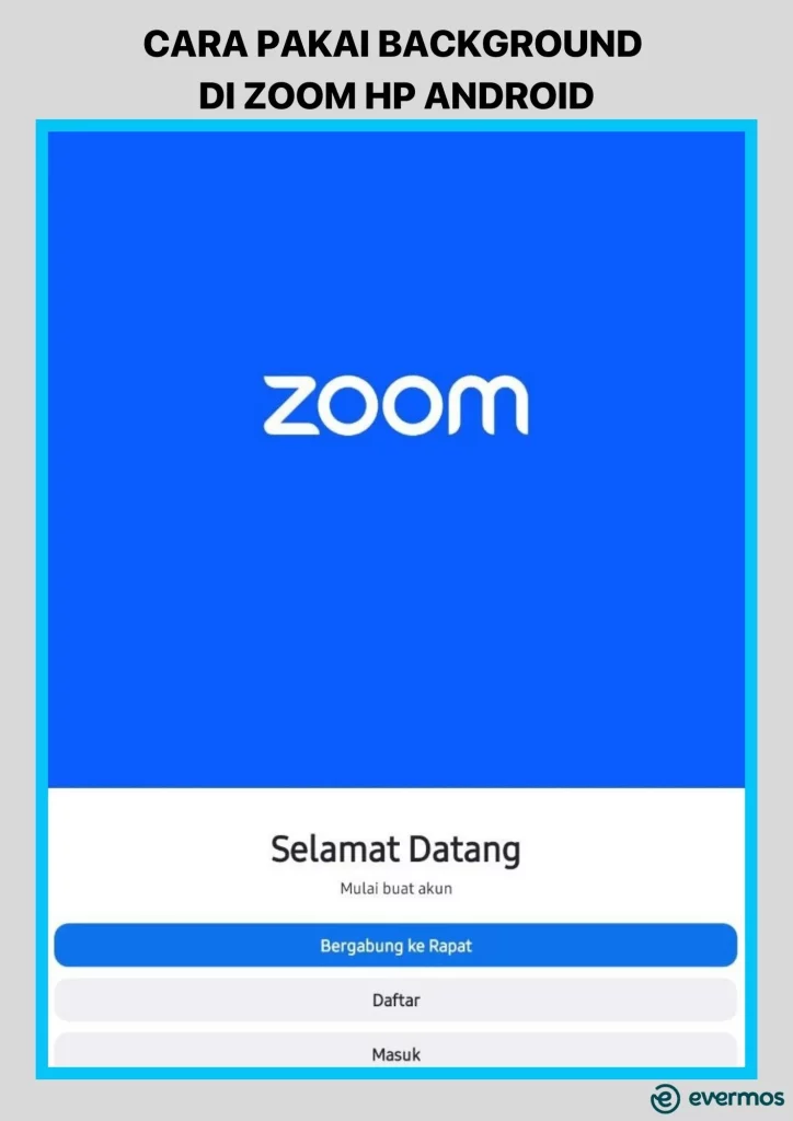 cara pakai background di zoom hp android 