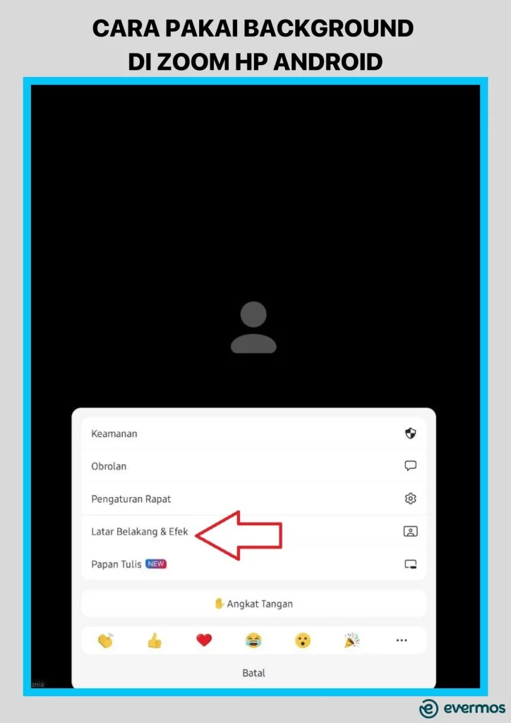 cara pakai background di zoom hp android 