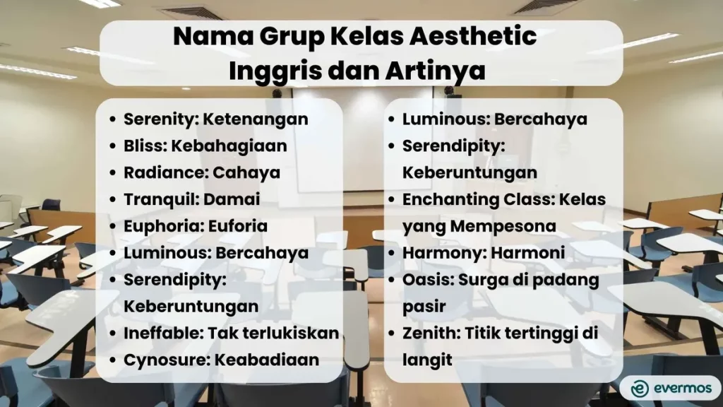nama grup kelas aesthetic