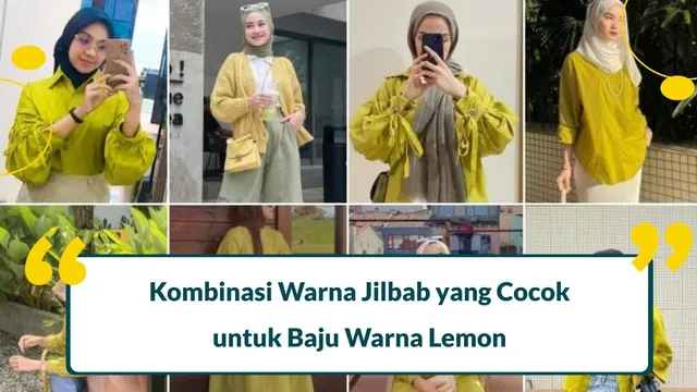 baju warna lemon cocok dengan jilbab warna apa